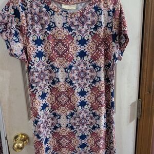 Bobbie Brooks Multicolor Geometric Midi Dress